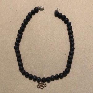 Handmade lava stone necklace